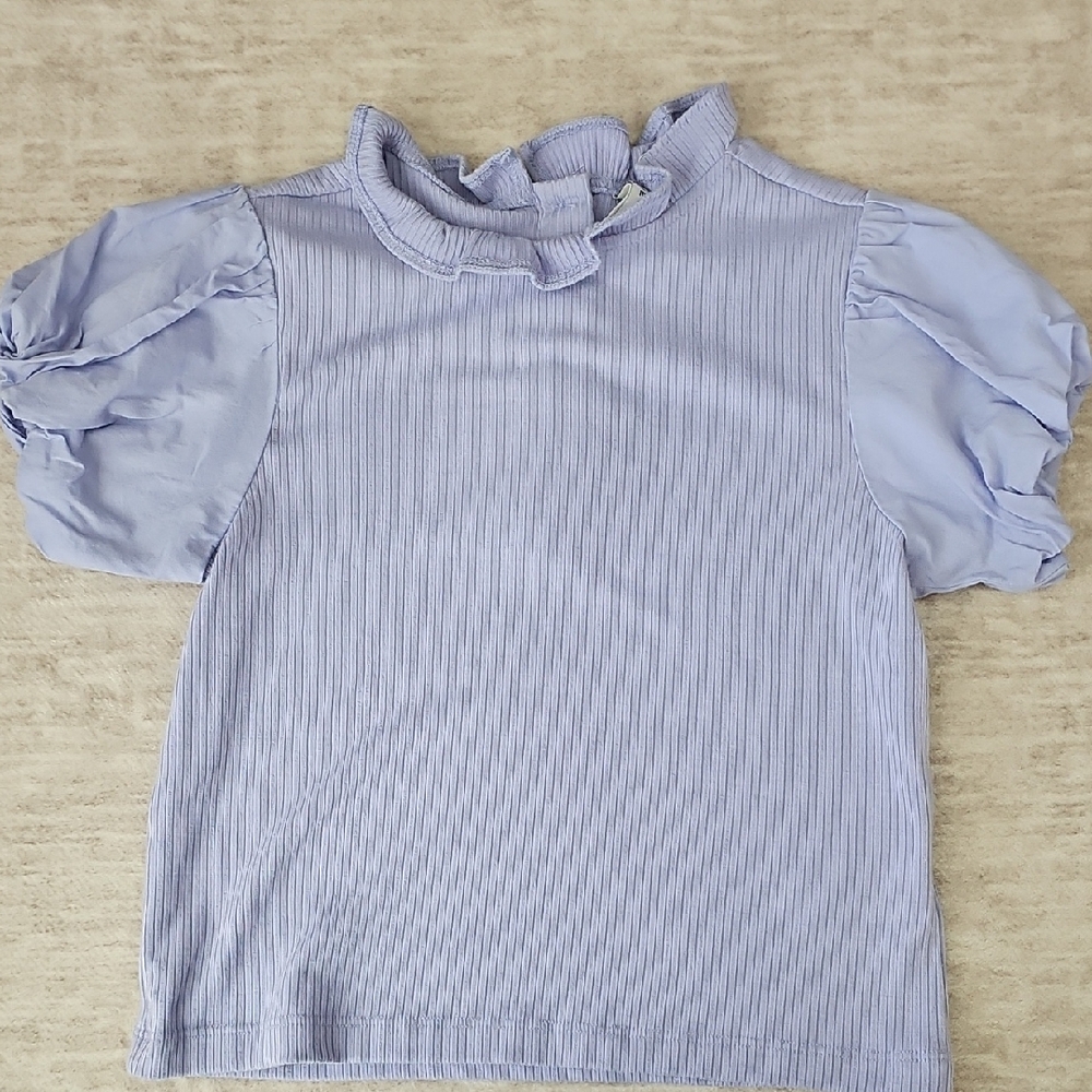 Janie and Jack Blue Puff Sleeve Blouse